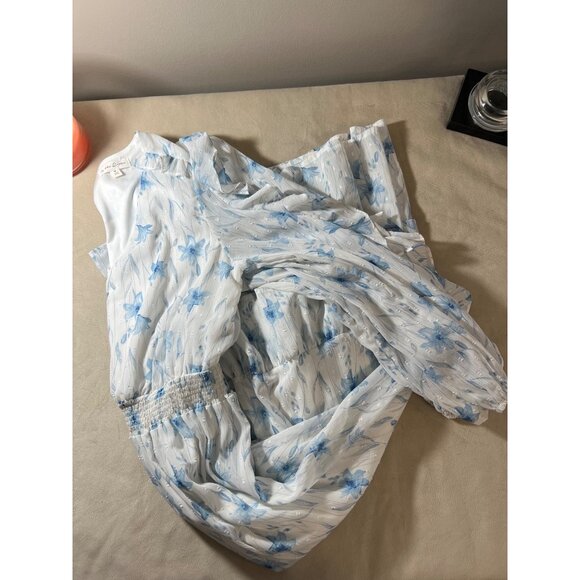 Anthropologie Floral Ruffle Midi Dress & Smocked Waist By The River - Picture 11 of 11